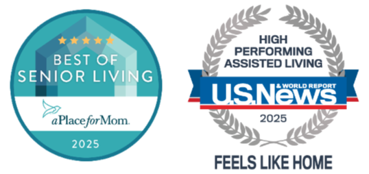 awards Best of Senior Living & High Performing Assisted Living Logos
